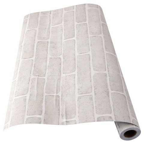 Papel de Parede Adesivo Lavável Tijolos 3d Cinza 60m X 45cm