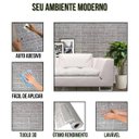 Ver imagem 3 de Papel de Parede Adesivo Lavável Tijolos 3d Cinza 60m X 45cm