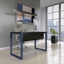 Ver imagem 1 de Mesa Madeira M134/60P25TUB 134cm Industrial Preto e Azul Delrei