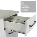 Ver imagem 6 de Conjunto Gabinete para Banheiro 120cm 3 Portas 3 Gavetas Branco Agata Madesa 01