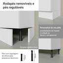 Ver mais imagens de Conjunto Gabinete para Banheiro 120cm 3 Portas 3 Gavetas Branco Agata Madesa 01