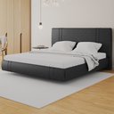 Ver imagem 2 de Cama King Flutuante com Cabeceira 195cm Astra S04 Couríssimo Preto - Lyam Decor