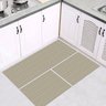 Jogo Tapetes Passadeira Cozinha 3 Pç Antiderrapante Egípcio - Bege - 1