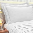 Ver imagem 3 de Cobre Leito Colcha Inspiração Casal 3 Peças Bege - Branco