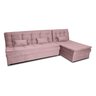 Sofá Cama Reclinavel com Chaise Penélope Turkey Rosa F447 - Matrix - 1