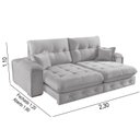 Ver imagem 3 de Sofá Retrátil Reclinável 230cm Istambul Yescasa