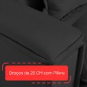 Ver mais imagens de Sofá Retrátil Reclinável 230cm Istambul Yescasa