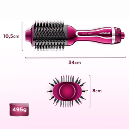 Escova Secadora Mondial Chrome ES-04 1200W Pink 127V 4555-03 - 2