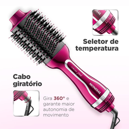Escova Secadora Mondial Chrome ES-04 1200W Pink 127V 4555-03 - 3