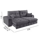 Ver imagem 3 de Sofá Retrátil Reclinável 250cm Istambul Yescasa