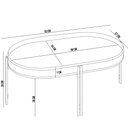 Ver imagem 5 de Mesa De Centro Para Sala de Estar Jantar Industrial Sintético Caramelo Nord L05 Nature Preto - Lyam