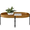 Ver imagem 6 de Mesa De Centro Para Sala de Estar Jantar Industrial Sintético Caramelo Nord L05 Nature Preto - Lyam