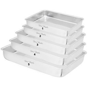Kit 5 Forma Assadeira Bolo Retangular Alta N1 a N5 - E18