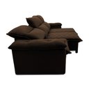 Ver imagem 6 de Sofá Retrátil Reclinável Paris 2,30m Suede Velut Marrom Molas no Assento - King House