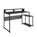 Ver imagem 2 de Mesa Gamer para 2 Monitores Industrial com Nicho para Cpu Preto Grafite