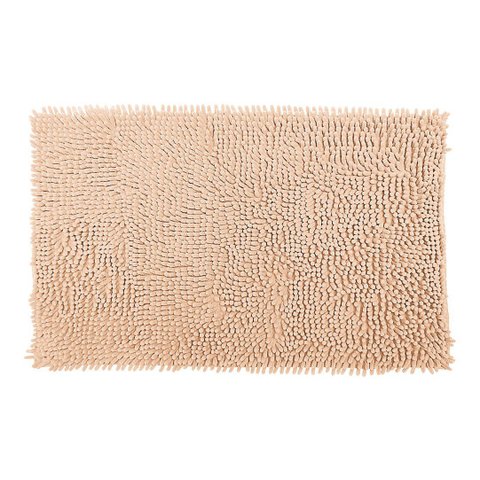 Tapete Banheiro Bolinha Antiderrapante 58cm X 38cm Bege