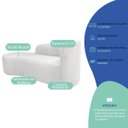 Ver imagem 3 de Kit Divã Recamier Orgânico França 160cm Lado Esquerdo e Poltrona Amore Bouclé