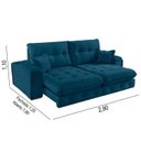 Ver imagem 3 de Sofa Retratil Reclinavel 290cm Istambul Yescasa