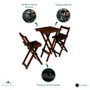 Ver imagem 4 de Mesa Bancada Alta 60x60 Estilo Bistrô com 2 Cadeiras para Jardins e Áreas Externas Tabaco Montana