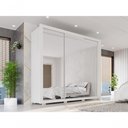Ver imagem 1 de Guarda Roupa Casal Crsal 3 Portas de Correr com Espelho e 4 Gavetas MDP Branco Multimóveis 185,5cm