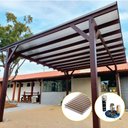 Ver imagem 3 de Kit Policarbonato Bronze 4mm 4,00m X 1,50m - Perfis Pretos