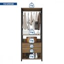 Ver imagem 6 de Guarda Roupa Roupeiro Closet Organizador Aberto Sky Caemmun