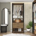 Ver imagem 2 de Guarda Roupa Roupeiro Closet Organizador Aberto Sky Caemmun