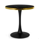 Ver imagem 3 de Conjunto Mesa de Jantar Redonda Majestic 70cm Preta com 4 Cadeiras Estofadas Marcela - Nude Escuro