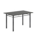 Ver imagem 4 de Conjunto de Mesa Retangular 120x75cm Tampo Ardósia Indiano 4 Cadeiras Lavínea Prata/Preto Floral/Mart