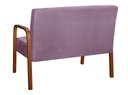 Ver imagem 4 de Sofá 2 Lugares Namoradeira Lara Decoração Sala Quarto Recepção Roxo