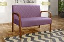 Ver imagem 1 de Sofá 2 Lugares Namoradeira Lara Decoração Sala Quarto Recepção Roxo