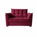 Ver imagem 3 de Sofá 2 Lugares Pequeno Confortável 1,40 Mts Alice Bordô Imperio Decor