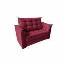 Ver imagem 2 de Sofá 2 Lugares Pequeno Confortável 1,40 Mts Alice Bordô Imperio Decor