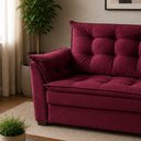 Ver imagem 6 de Sofá 2 Lugares Pequeno Confortável 1,40 Mts Alice Bordô Imperio Decor
