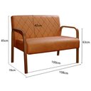 Ver imagem 3 de Sofá 2 Lugares Namoradeira Lara Decoração Sala Quarto Recepção