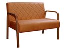 Ver imagem 2 de Sofá 2 Lugares Namoradeira Lara Decoração Sala Quarto Recepção Laranja Terracota