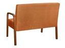 Ver imagem 4 de Sofá 2 Lugares Namoradeira Lara Decoração Sala Quarto Recepção Laranja Terracota