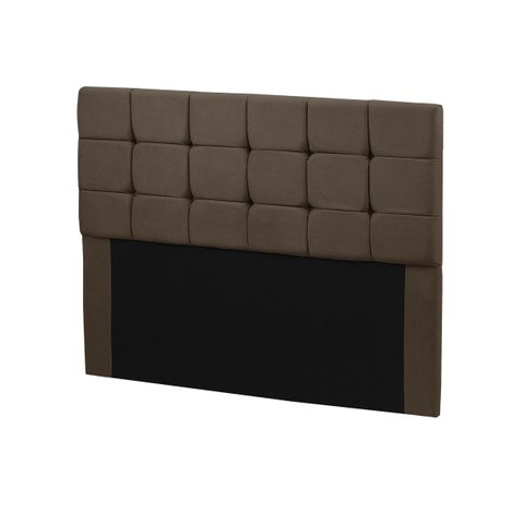 Cabeceira Cama Box Queen 1,60 Estofada Julia Sued Marrom Castor - Star Confort Julia cabeceira confo
