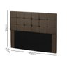 Cabeceira Cama Box Queen 1,60 Estofada Julia Sued Marrom Castor - Star Confort Julia cabeceira confo - 4