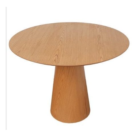 Mesa de Jantar Cone 120cm Tampo Cinamomo Base Cinamomo