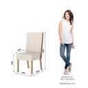 Ver imagem 4 de Conjunto Sala Jantar Adriana 180 cm 6 Cadeiras Anne Canto Arredondado com Vidro Off White/Nature/Caramelo