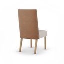 Ver imagem 6 de Conjunto Sala Jantar Adriana 180 cm 6 Cadeiras Anne Canto Arredondado com Vidro Off White/Nature/Caramelo