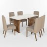 Conjunto Sala Jantar Adriana 180cm Canto Arredondado com Vidro + 6 Cadeiras Anne - 2