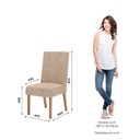 Ver mais imagens de Conjunto Sala Jantar Adriana 180cm Canto Arredondado com Vidro + 6 Cadeiras Anne Bege/Nature/Off White
