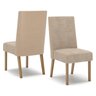 Conjunto Sala Jantar Adriana 180cm Canto Arredondado com Vidro + 6 Cadeiras Anne - 6