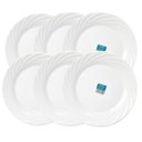 Ver imagem 1 de Prato Raso de Vidro Opaline Jasmim 26cm 6 Unidades - Nadir 5542