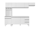 Ver imagem 2 de Cozinha Modulada 4 Peças Andréia 280cm Branco sem Tampo Ajl