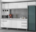 Ver imagem 1 de Cozinha Modulada 4 Peças Andréia 280cm Branco sem Tampo Ajl