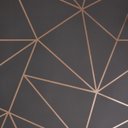 Ver imagem 3 de PAPEL DE PAREDE IMPORTADO GEOMETRICO MARROM C/ COBRE