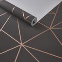 Ver imagem 2 de PAPEL DE PAREDE IMPORTADO GEOMETRICO MARROM C/ COBRE